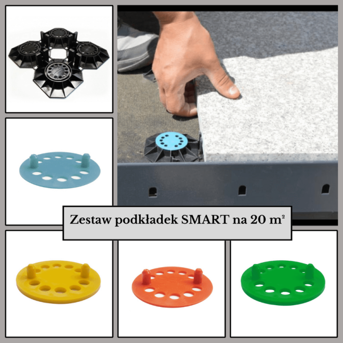 Podkładki SMART fuga 2 mm zestaw na 20 m²