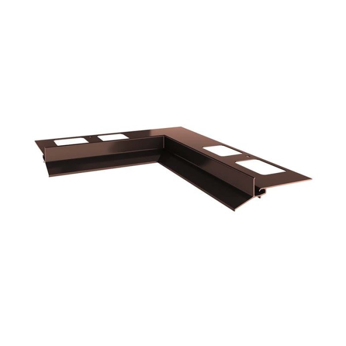 Narożnik wewnętrzny 90 stopni do profili K102 Brąz RAL 8019