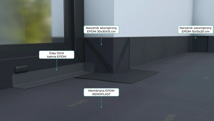 Membrana EPDM - 1 metr bieżący (1,5 m²)