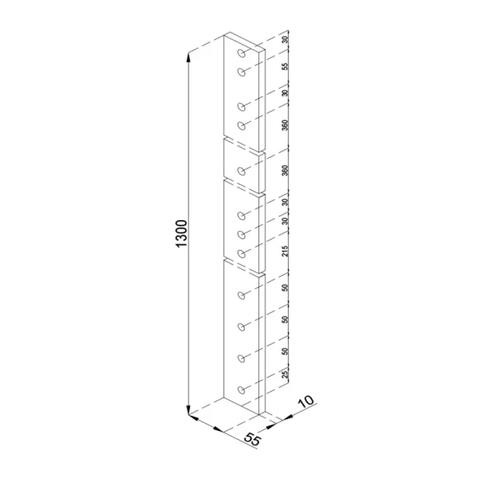 Słupek balustrady Renoplast wymiar: 55x10x1300