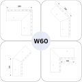 Narożniki do profili W60 Renoplast