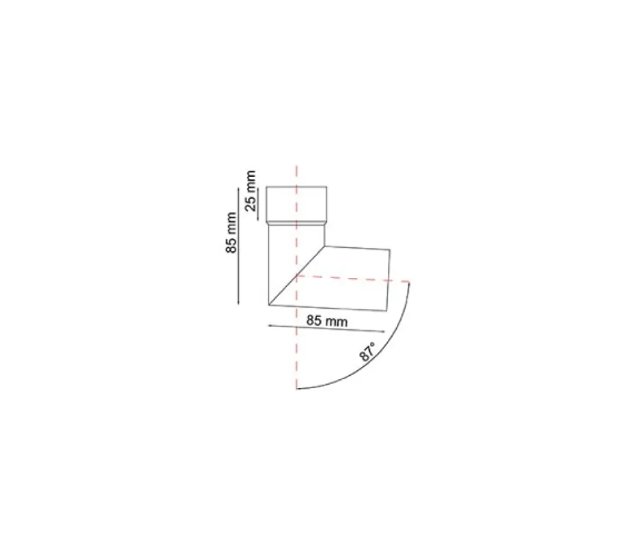 Kolano do rury spustowej R50 Renoplast 87'