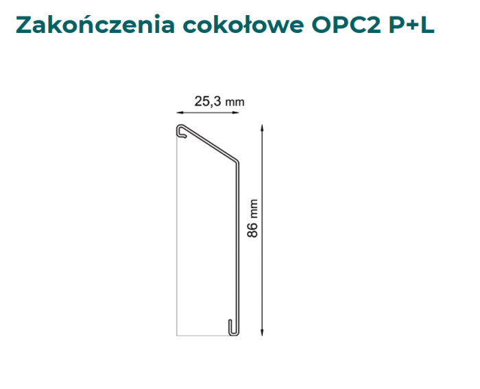 Zaślepka profilu cokołowego C2-WYMIARY